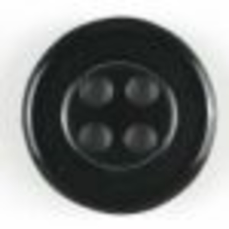 Polyester Button -  Size: 11mm - Color: black