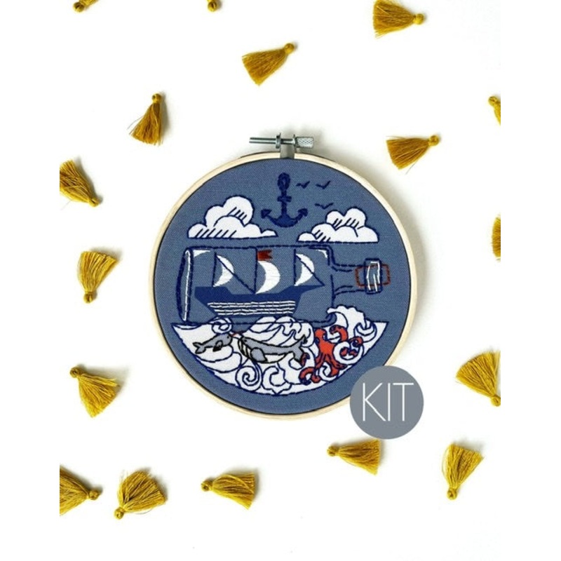 Ship Embroidery Kit