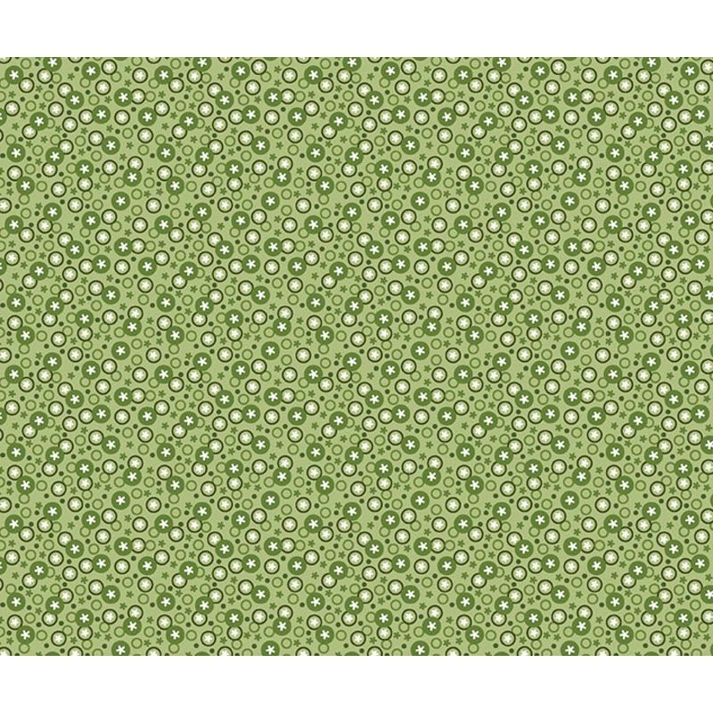 Snow Fall: WINTERBERRIES EVERGREEN Fabric by Shelly Cavanna (1/2 yd)