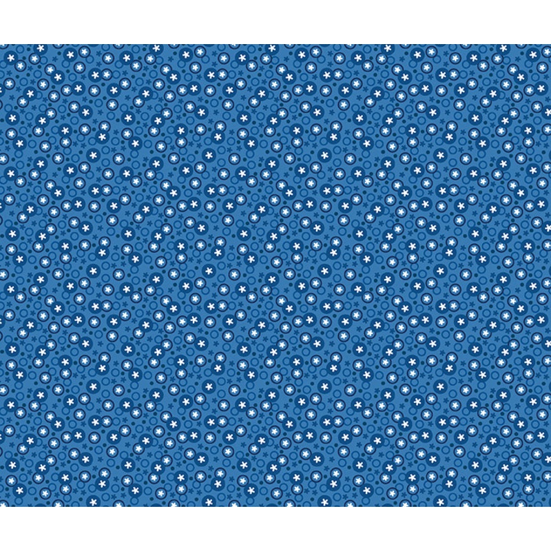 Snow Fall: WINTERBERRIES SAPPHIRE Fabric by Shelly Cavanna (1/2 yd)