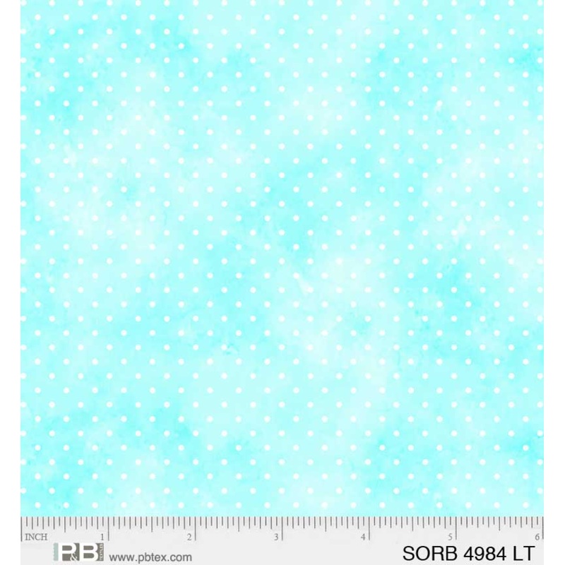 Sorbet: Light Teal TINY DOTS Fabric (1/2 yd)