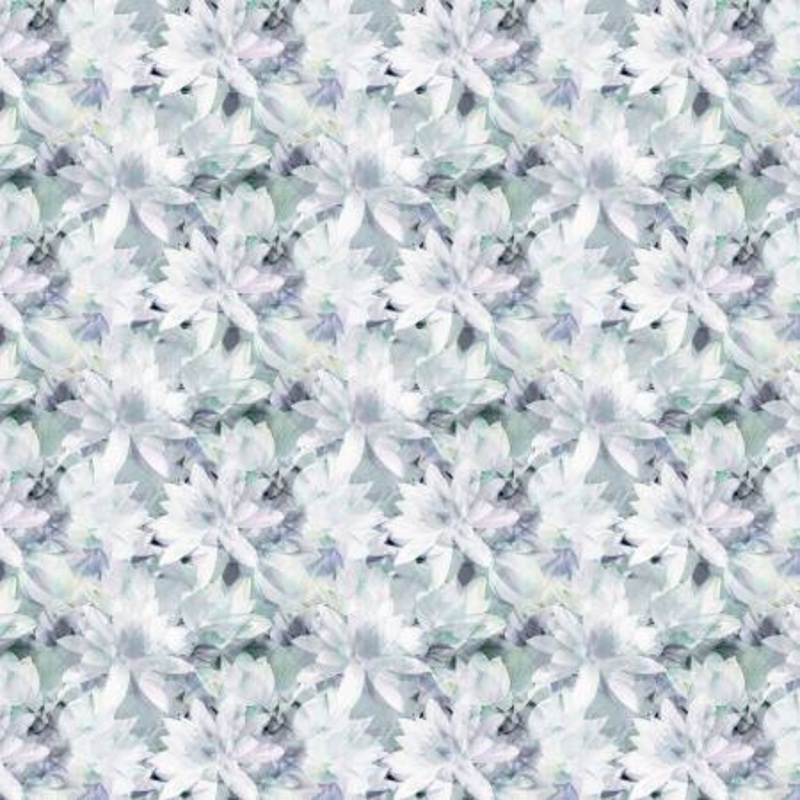 Light Grey Translucent Floral 108 Cotton (T1085028-S)  Sold in UNITS of  metre