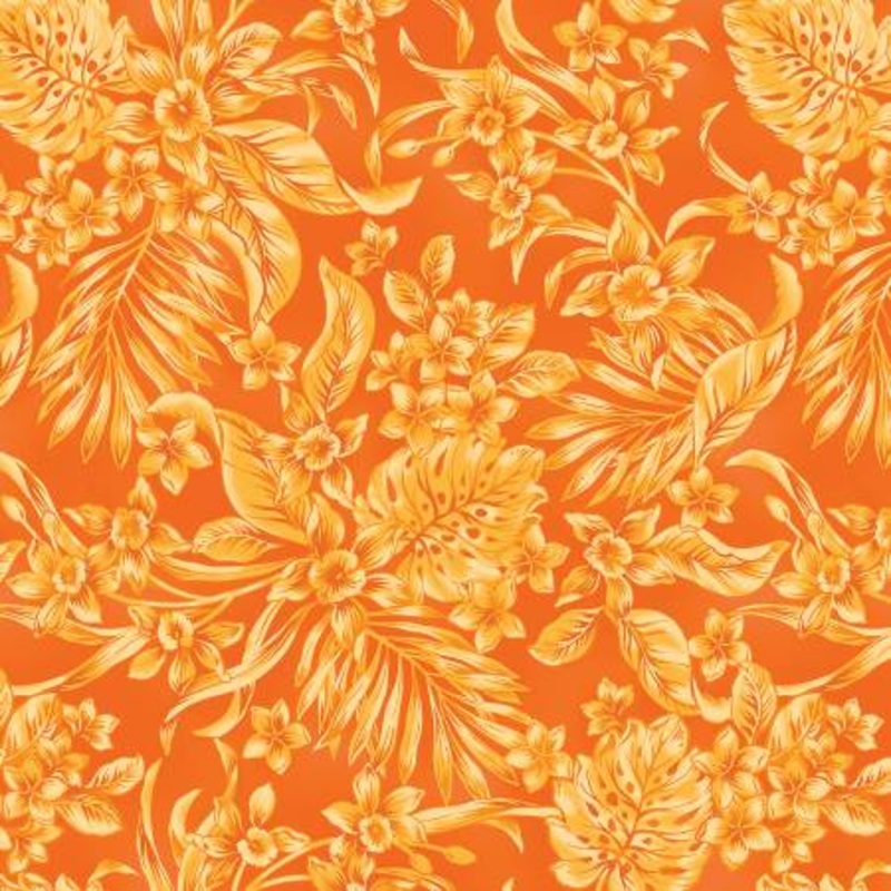 Orange Oasis 108 Cotton (12907WB-38)  Sold in UNITS of  metre