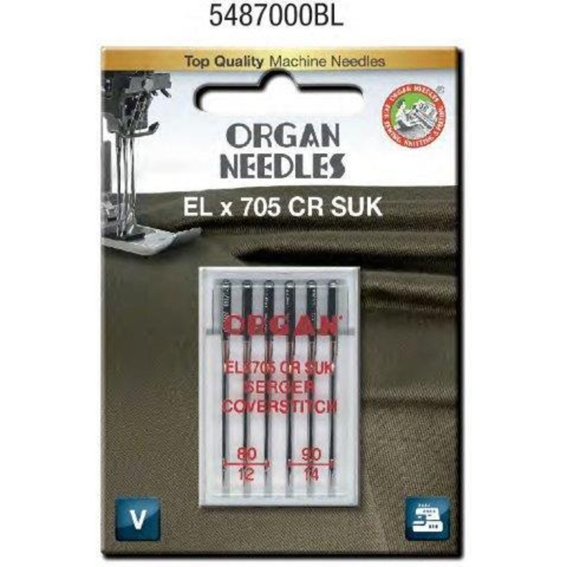 Organ Overlock Ballpoint 6 Pk (80-90) (ELX705)