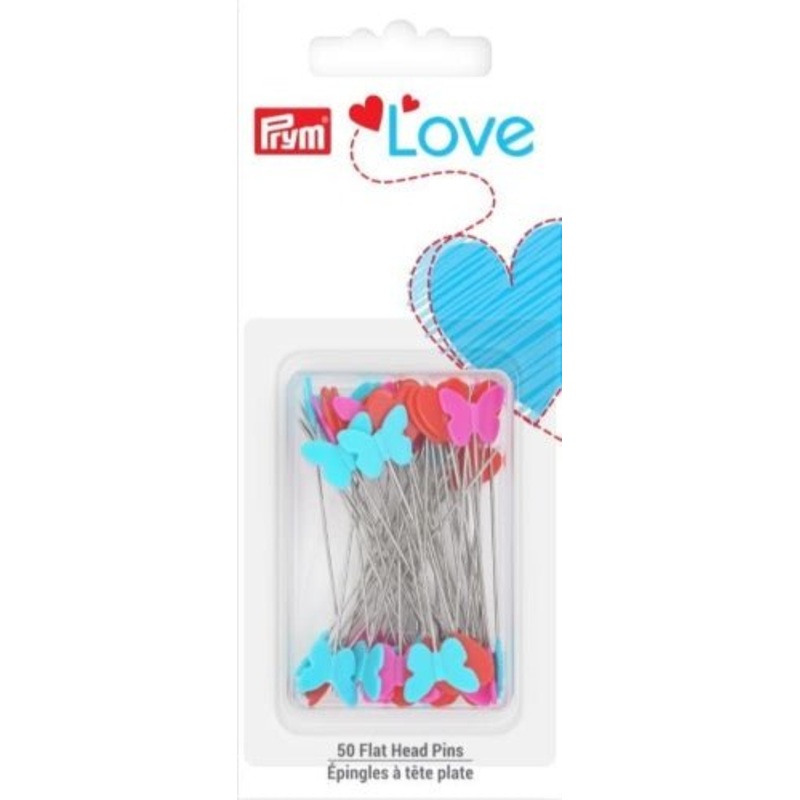 Prym Love Flat Head Pins 50 count 2-1/8