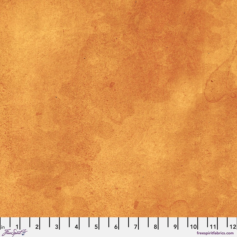 Eclectic Elements Palette: ORANGE VINTAGE Fabric (1/2 yd.) by Tim Holtz