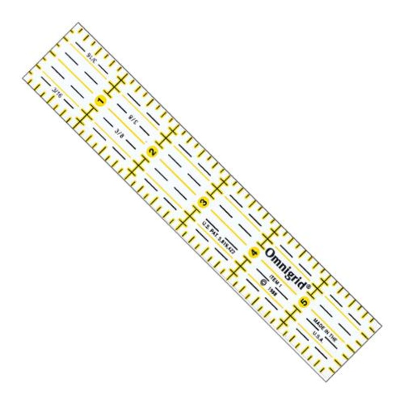 Omnigrid Clear Ruler 1 x 6