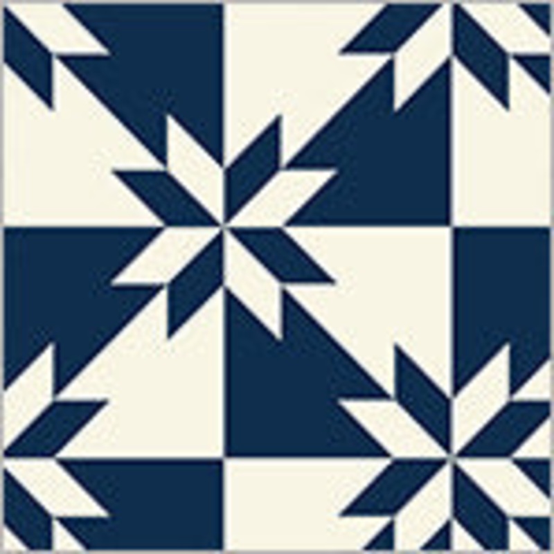 Perfect Points: HUNTER'S STAR INDIGO Fabric (1/2 yd.)