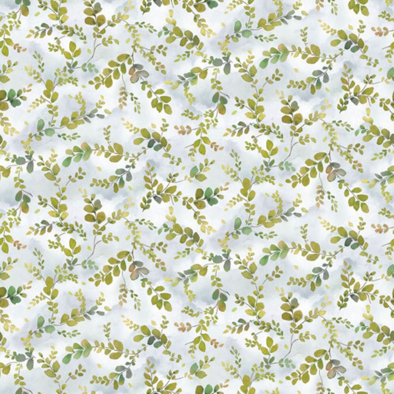 Point of View: PRAIRIE LEAF SPRIGS Fabric (1/2 yd)