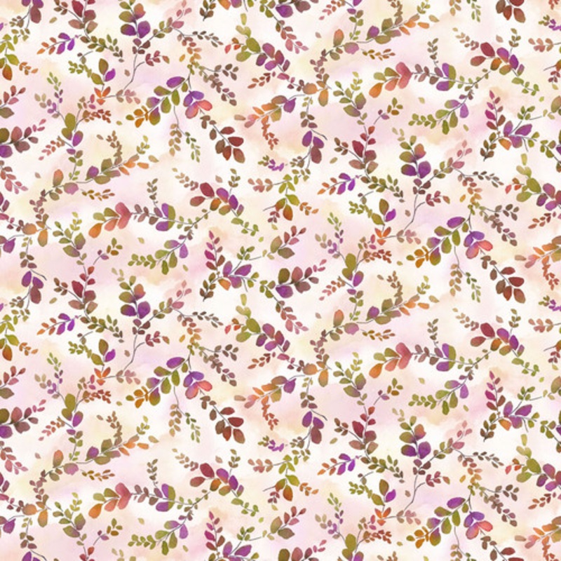 Point of View: SUNRISE LEAF SPRIGS Fabric (1/2 yd)