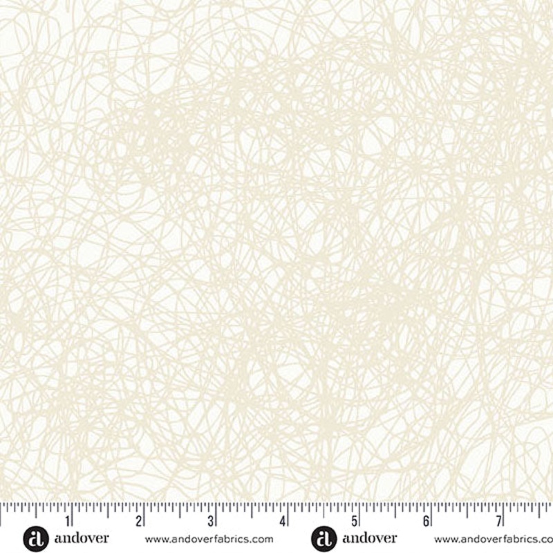 Sun Print Textures: CREAM ENTROPY Fabric (1/2 yd)
