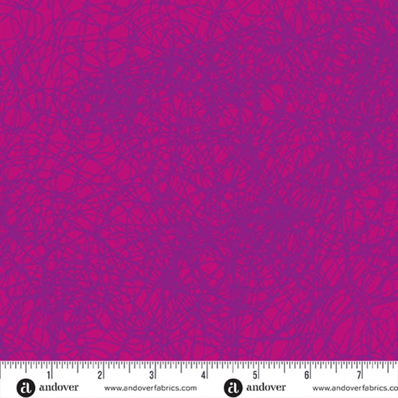 Sun Print Textures: MAGENTA ENTROPY Fabric (1/2 yd)