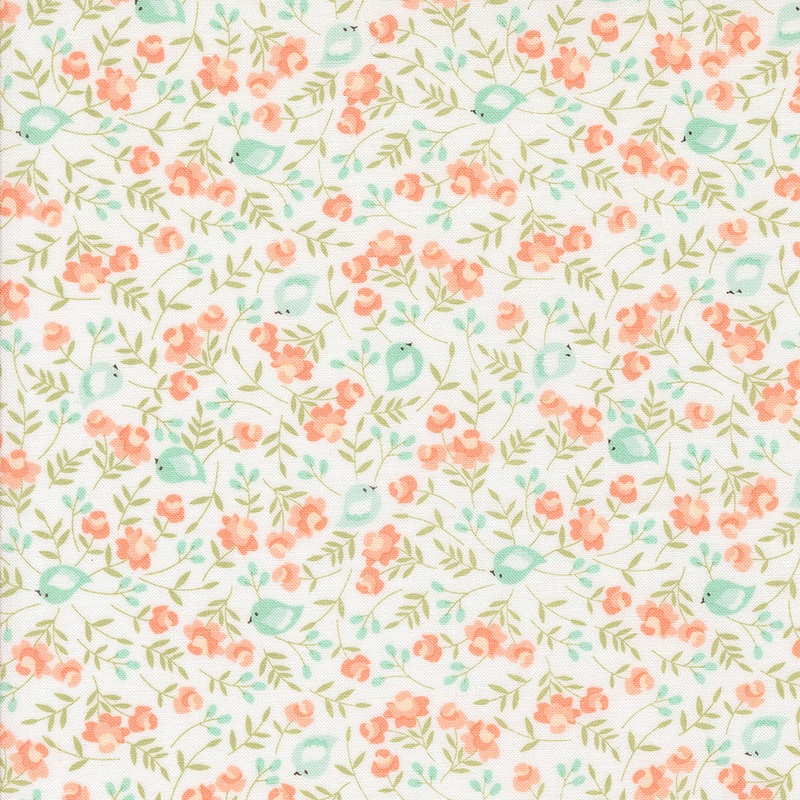 Abloom: CLOUD SONGBIRD FLORAL Fabric (1/2 yd) by Corey Yoder