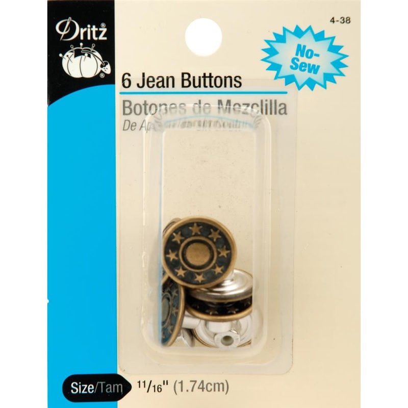 Antique Brass Jeans Buttons