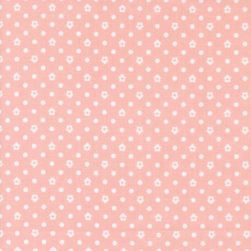 Cottage Charm: JOVIAL Dots Houses Fabric (1/2 yd) by My Sew Quilty Life