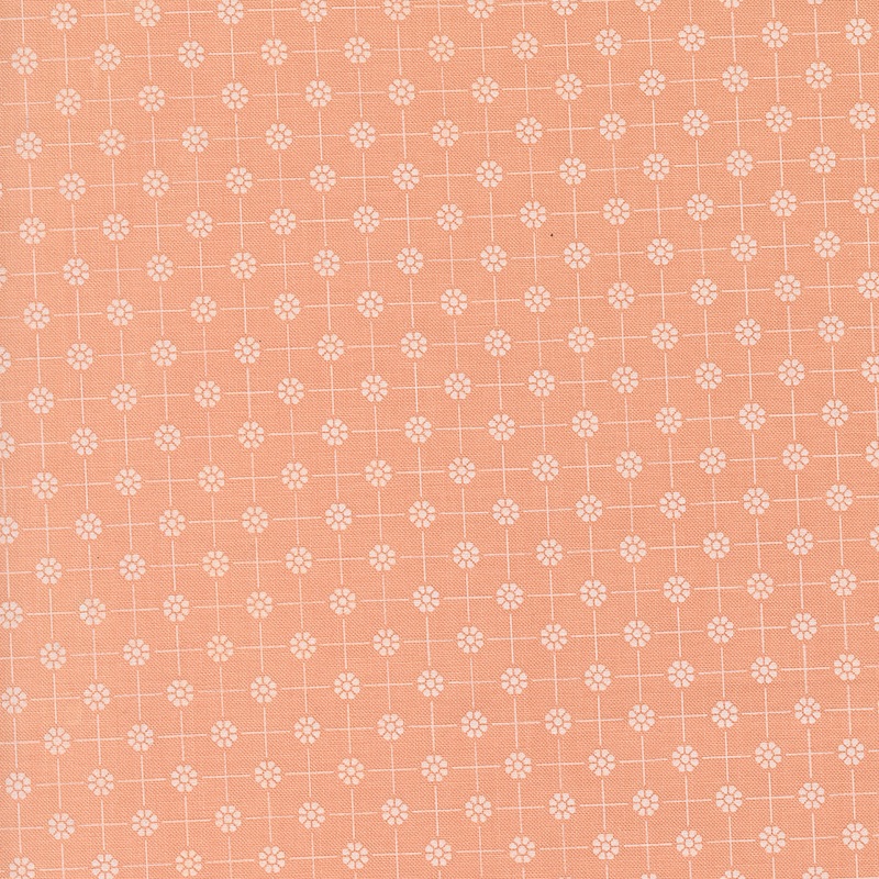 Cottage Charm: PEACH Pixie Dots Fabric (1/2 yd) by My Sew Quilty Life