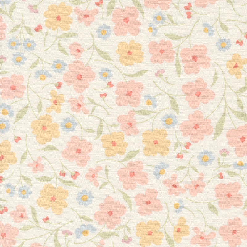 Cottage Charm: PORCELAIN Wallper Florals Fabric (1/2 yd) by My Sew Quilty Life