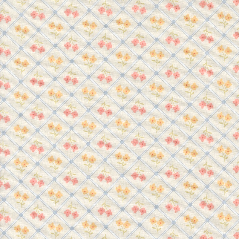 Cottage Charm: PORCELAIN Window Pane Checks Fabric (1/2 yd) by My Sew Quilty Life
