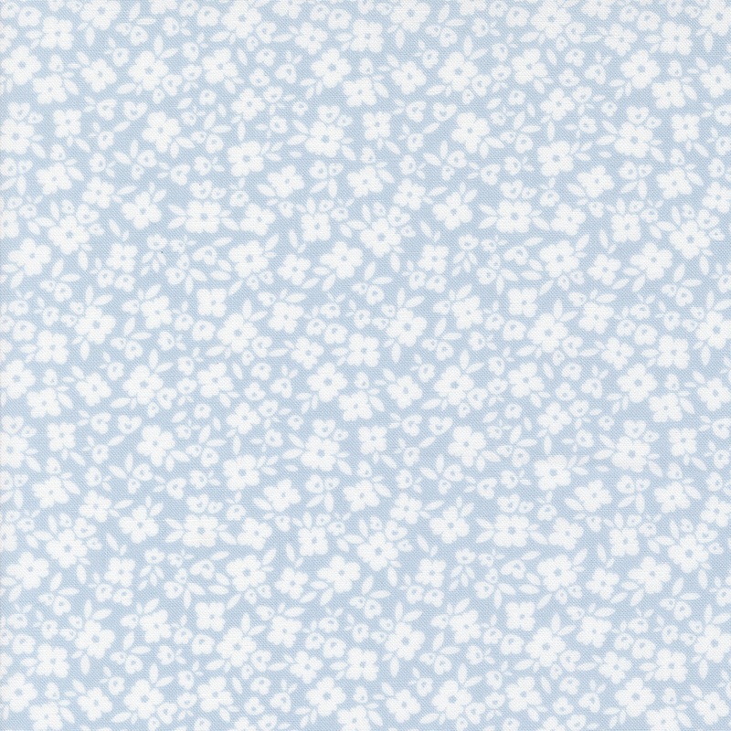 Cottage Charm: POWDER BLUE Flower Basket Fabric (1/2 yd) by My Sew Quilty Life