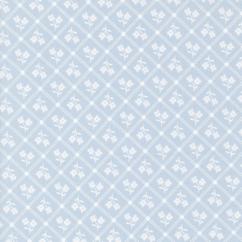 Cottage Charm: POWDER BLUE Window Pane Checks Fabric (1/2 yd) by My Sew Quilty Life