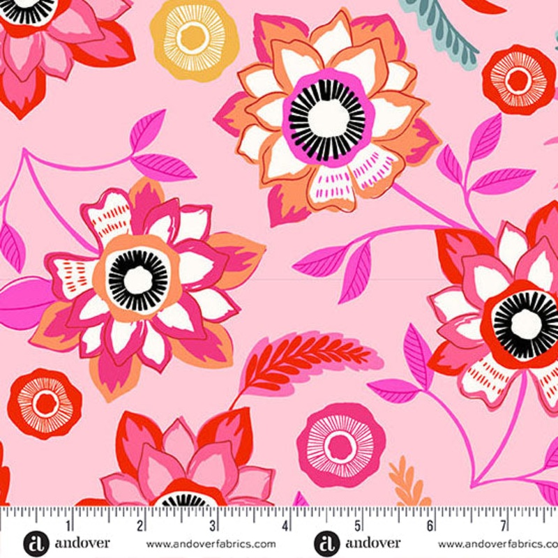 Memories Unfold: BLUSH MAYFLOWER Fabric (1/2 yd)