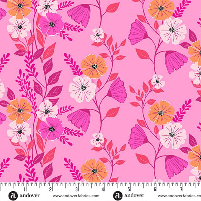 Memories Unfold: PINK MARTHA'S VINEYARD Fabric (1/2 yd)