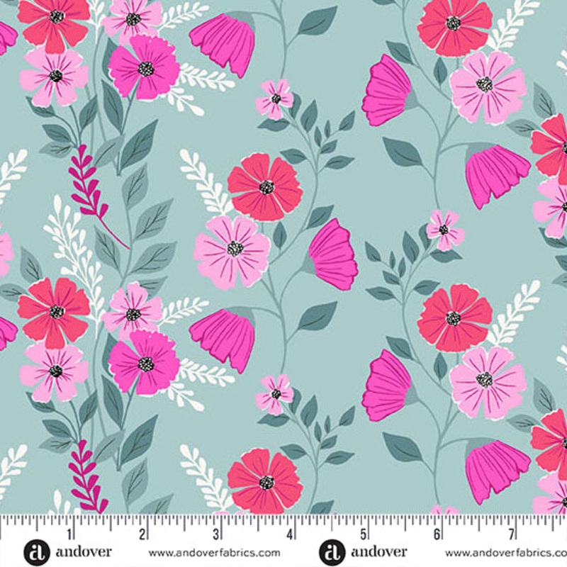 Memories Unfold: TEAL MARTHA'S VINEYARD Fabric (1/2 yd)