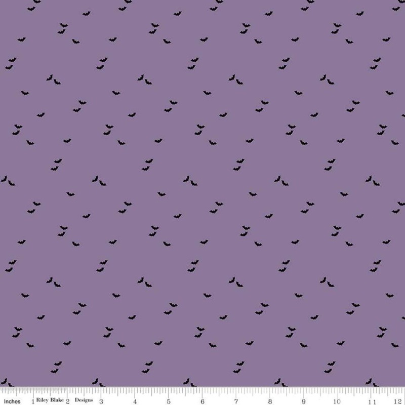 Seasonal Basics: BAT PURPLE Fabric (1/2 yd)