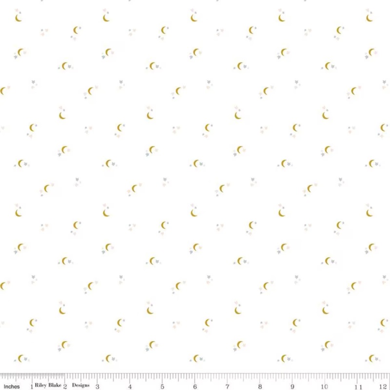 Seasonal Basics: MOONS WHITE Fabric (1/2 yd)