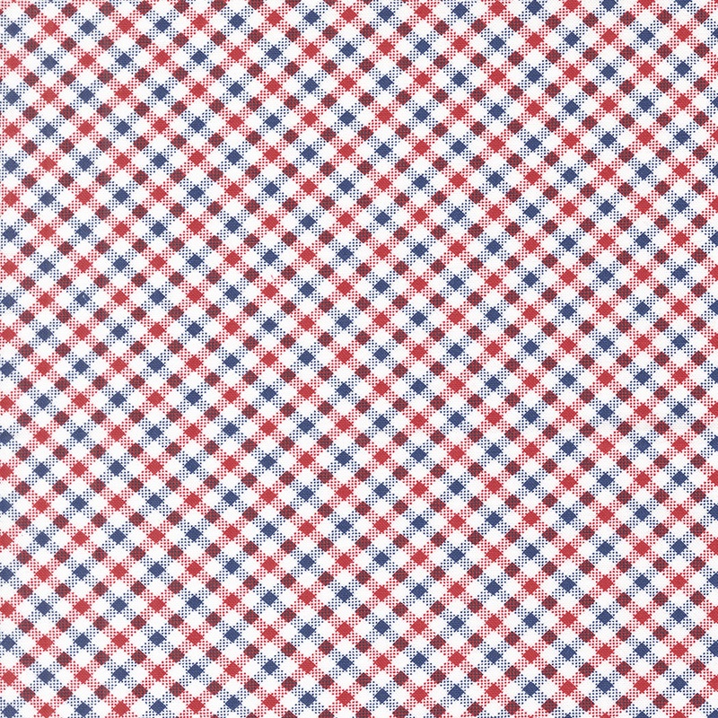 Star Spangled: PATRIOTIC SIMPLE CHECK Checks and Plaids Fabric (1/2 yd)
