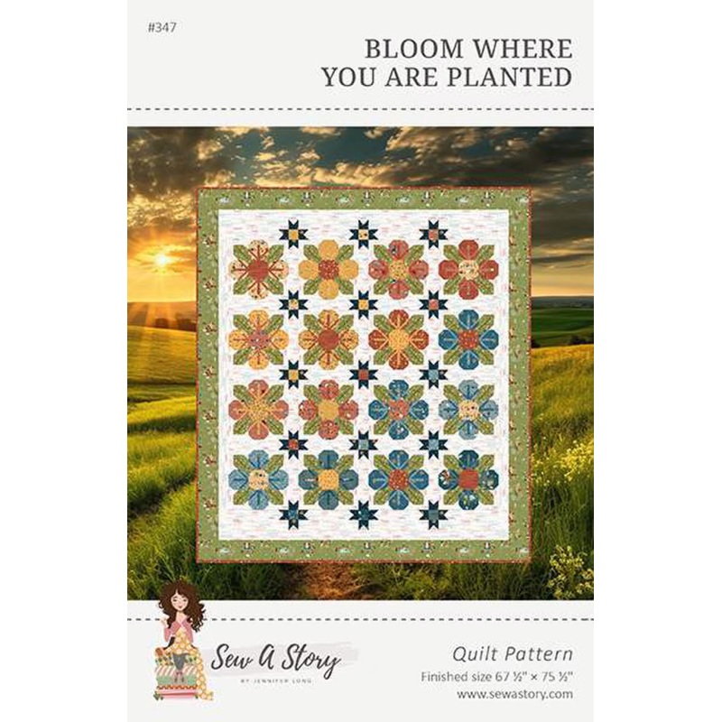 Bloom Where You Are Planted Quilt Pattern by Jennifer Long