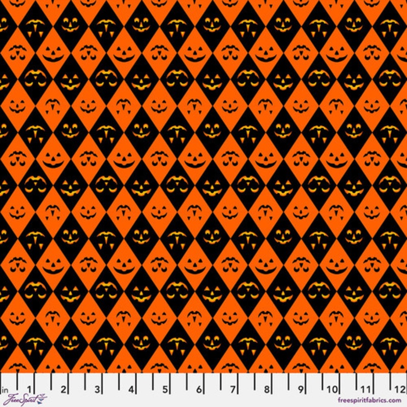 Costumes & Cobwebs: JACK of DIAMONDS - ORANGE Fabric (1/2 yd)