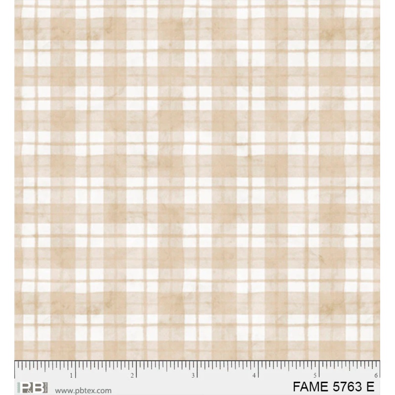 Farmhouse Americana: BEIGE PATRIOTIC PLAID Fabric (1/2 yd)