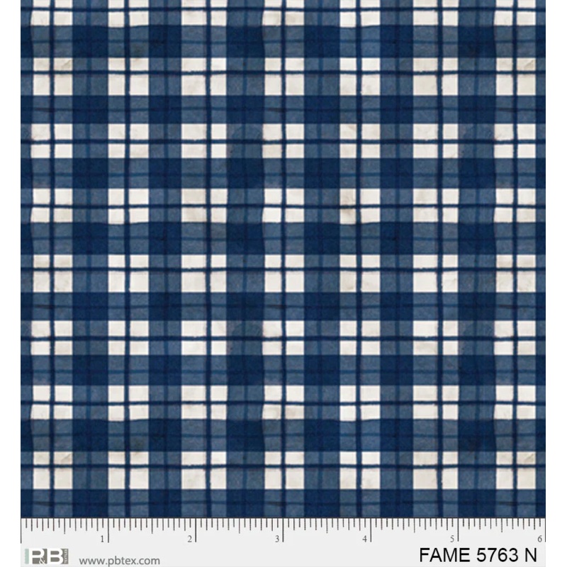 Farmhouse Americana: NAVY PATRIOTIC PLAID Fabric (1/2 yd)