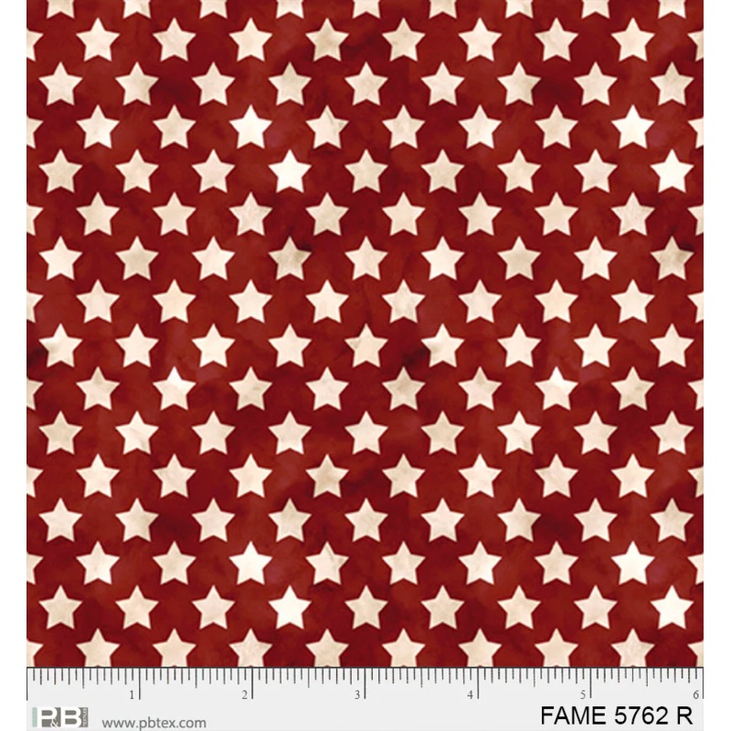 Farmhouse Americana: RED SET STARS Fabric (1/2 yd)