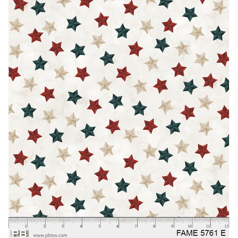 Farmhouse Americana: TOSSED FARMHOUSE STARS Fabric (1/2 yd)