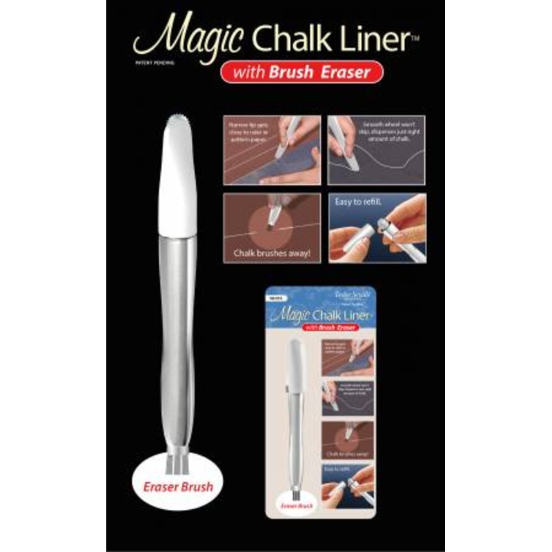 Magic Chalk Liner White With Brush Eraser
