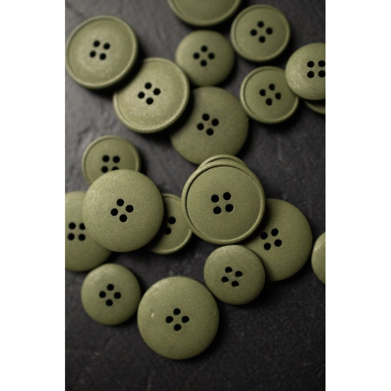 Merchant & Mills Buttons - Hemp Campania Green 15mm
