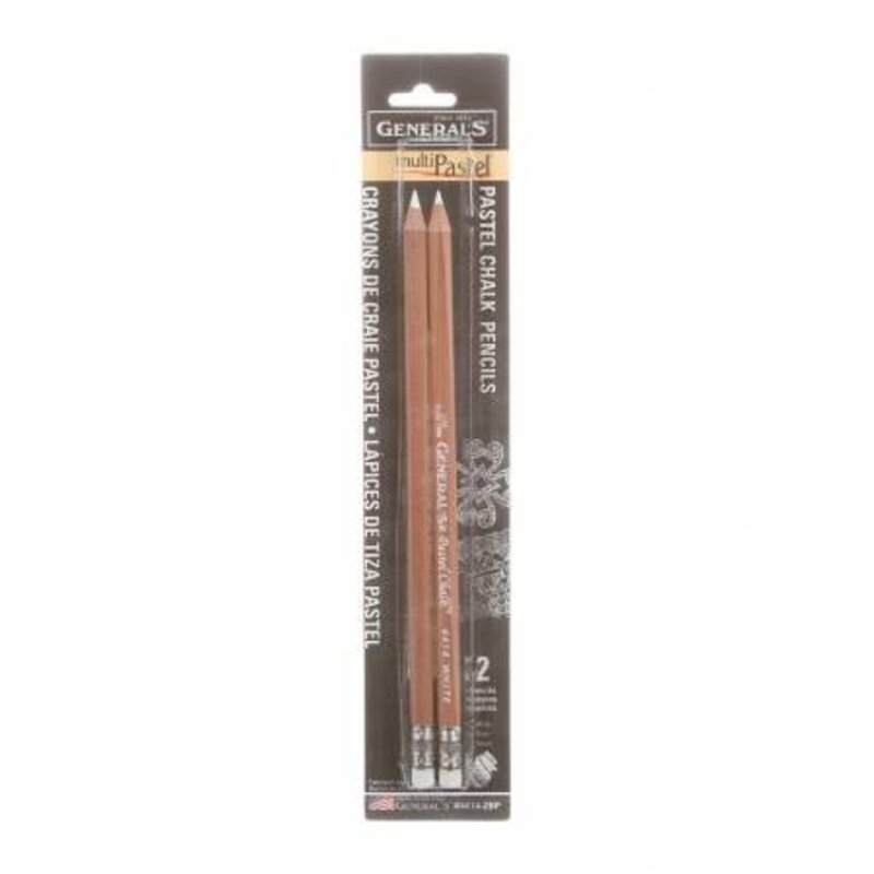 Pastel Chalk Pencil White 2pk