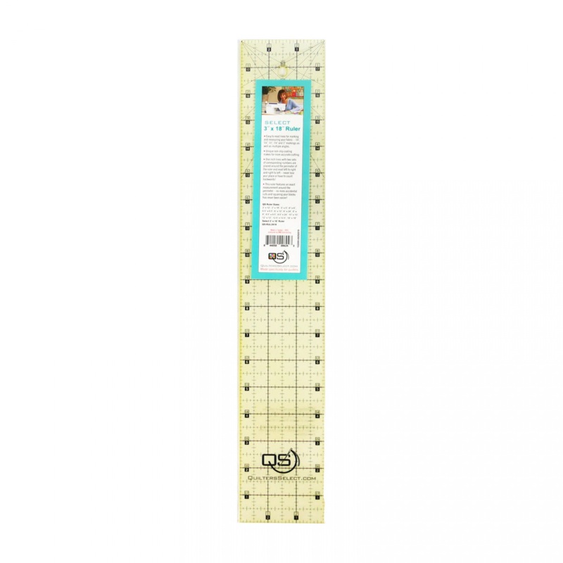 QUILTERS SELECT Non-Slip 3x18 Ruler