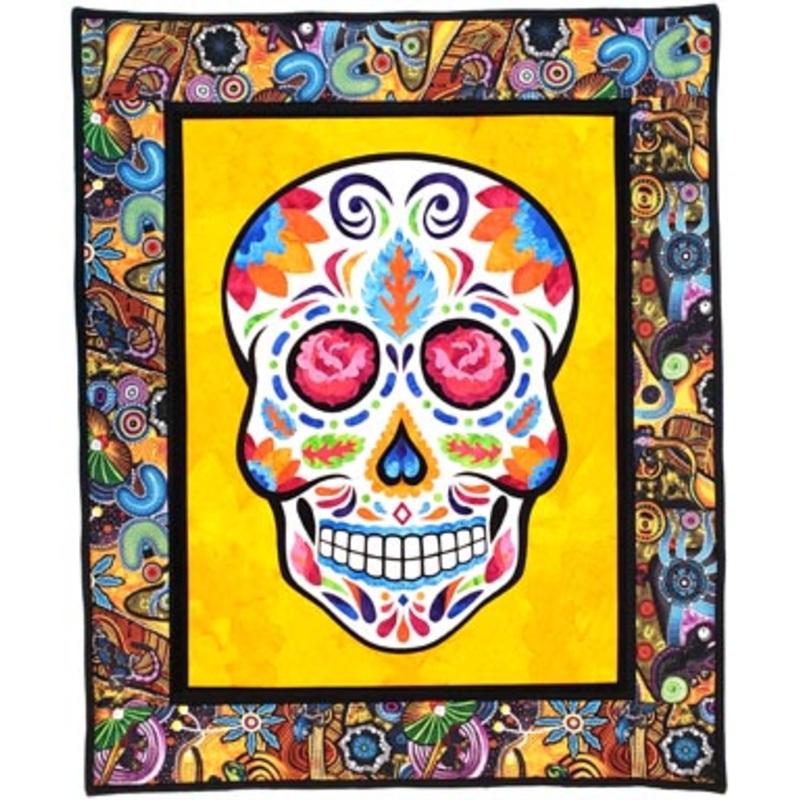 SUGAR SKULL I Applique Wall Hanging Pattern by Amy's Applique