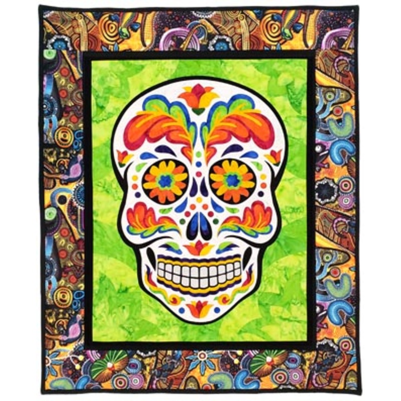 SUGAR SKULL II Applique Wall Hanging Pattern by Amy's Applique