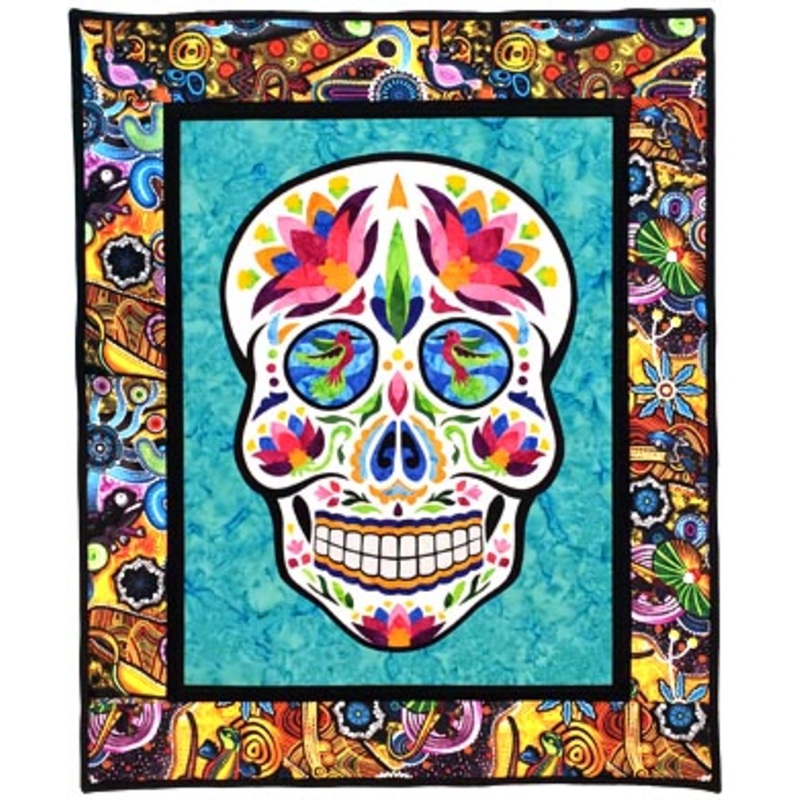 SUGAR SKULL III Applique Wall Hanging Pattern by Amy's Applique