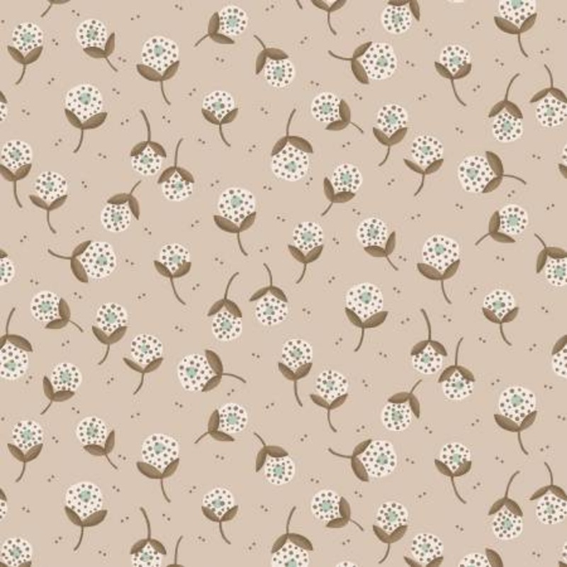 Taupey/Gray Dandelion Orbs 108 Cotton (1125-91)  Sold in UNITS of  metre