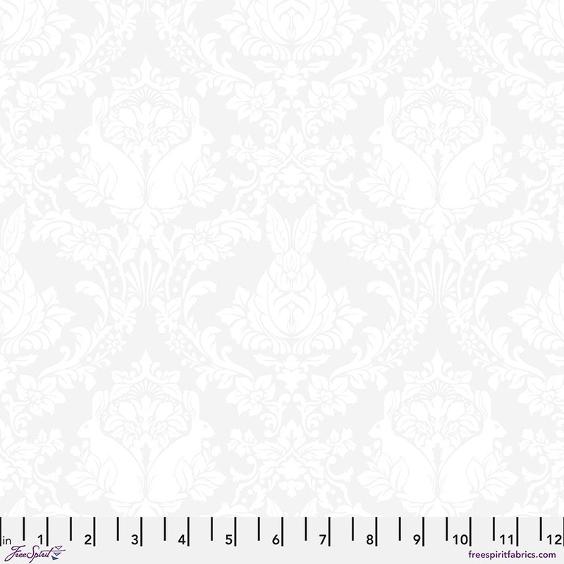True Colors: GHOST BUNNY PAPER Fabric by Tula Pink (1/2 yd)