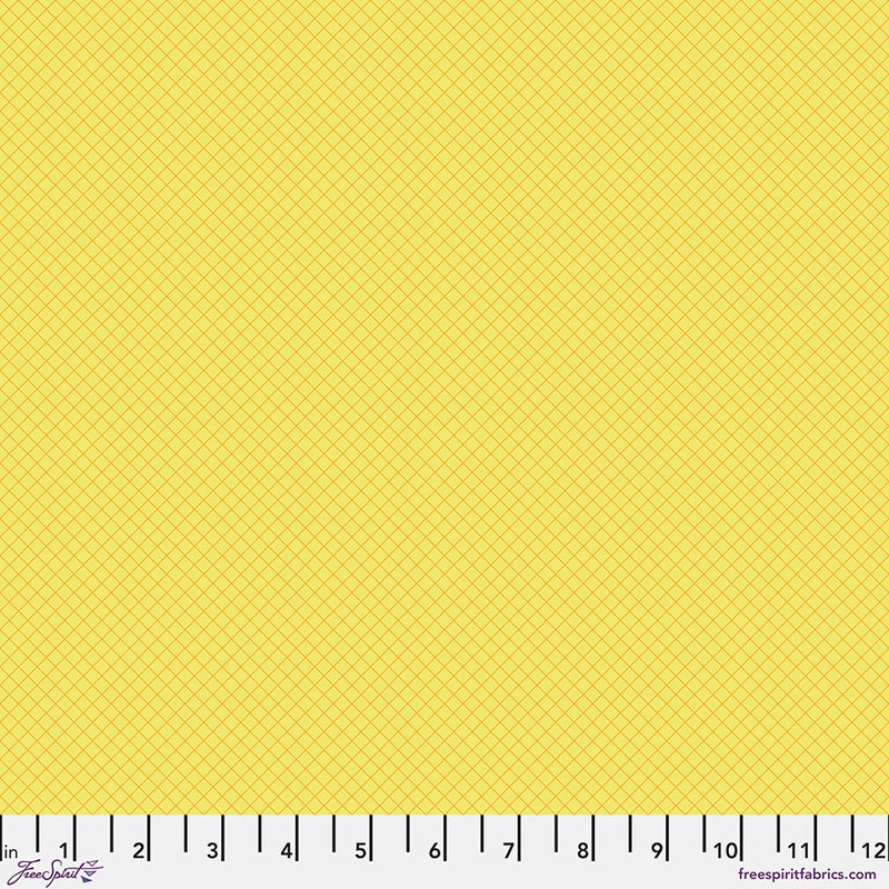 True Colors: ON The GRID HIGHLIGHTER Fabric by Tula Pink (1/2 yd)