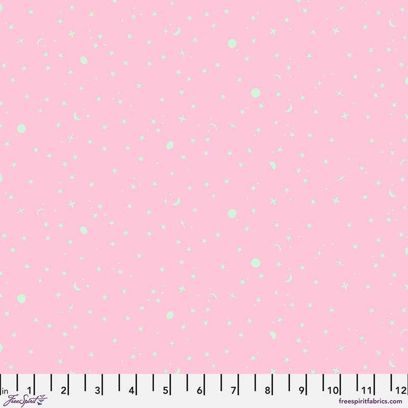 True Colors: SPACE SPRINKLES PIGLET Fabric by Tula Pink (1/2 yd)
