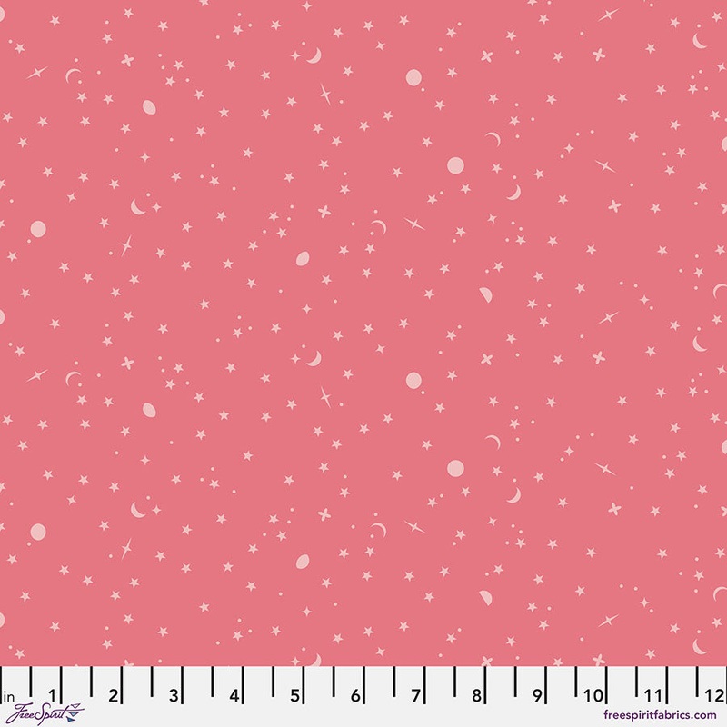 True Colors: SPACE SPRINKLES SUNBURN Fabric by Tula Pink (1/2 yd)