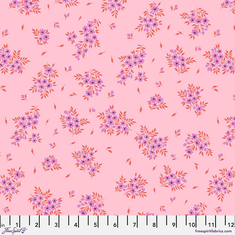 True Colors: WHAT a DITZ PINKLEMONADE Fabric by Tula Pink (1/2 yd)