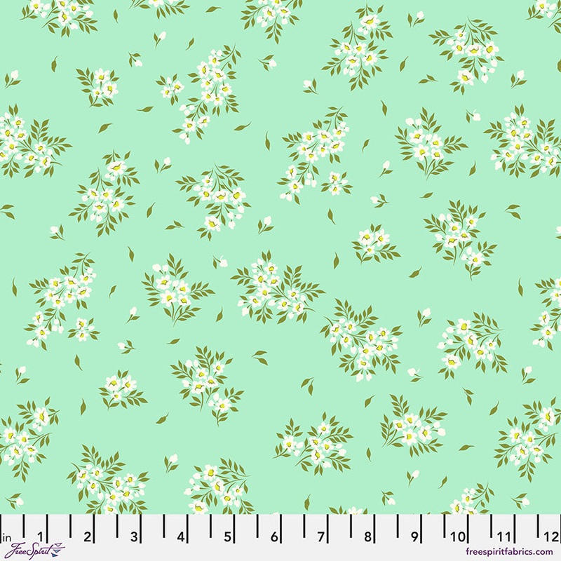 True Colors: WHAT a DITZ SPEARMINT Fabric by Tula Pink (1/2 yd)